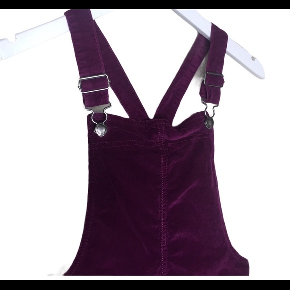 JOE FRESH Corduroy Overall Slip Dress With Pockets Berry Purple Girl 10-12Y - Picture 3 of 6